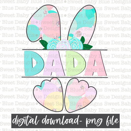 Dada- Bunny- Easter- PNG file- Digital Download