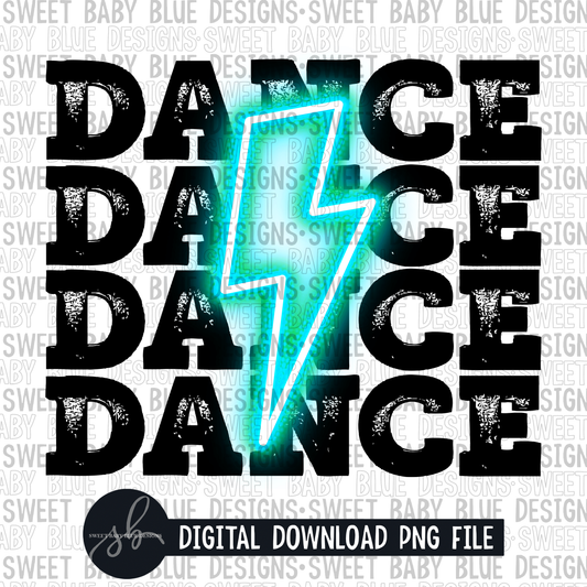 Dance- Blue bolt- 2022 - PNG file- Digital Download
