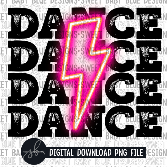 Dance- Pink bolt- 2022 - PNG file- Digital Download