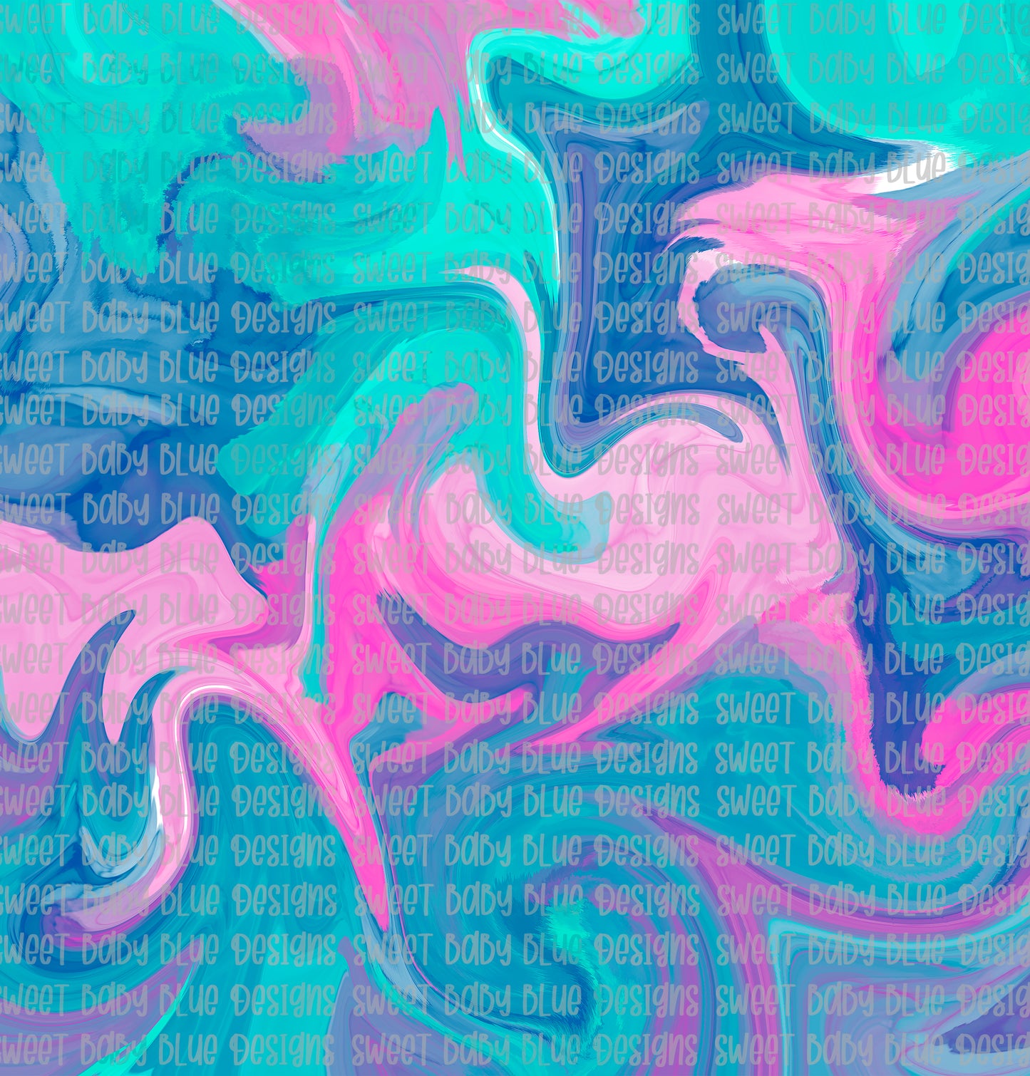 Digital Paper- Pink & Blue Swirl- PNG file- Digital Download