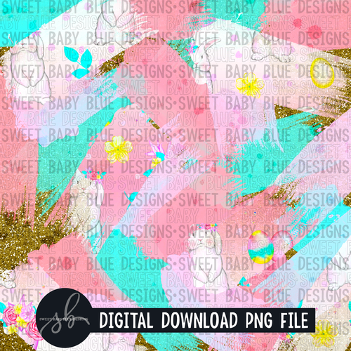 Easter brushstroke digital paper-  Digital paper - 2022 -PNG file- Digital Download