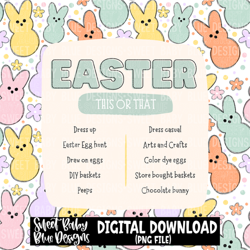 Easter this or that - Interactive post- 2023- PNG file- Digital Download