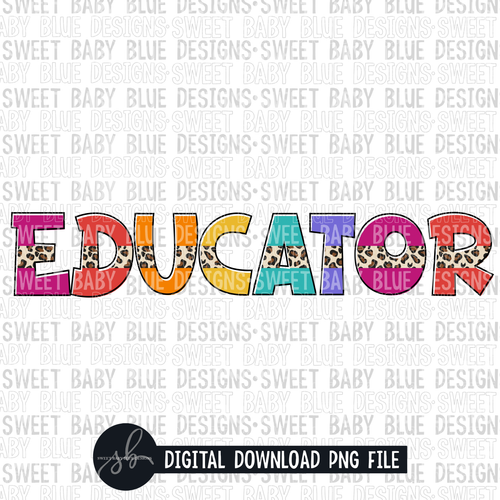 Educator- Leopard- 2022- PNG file- Digital Download