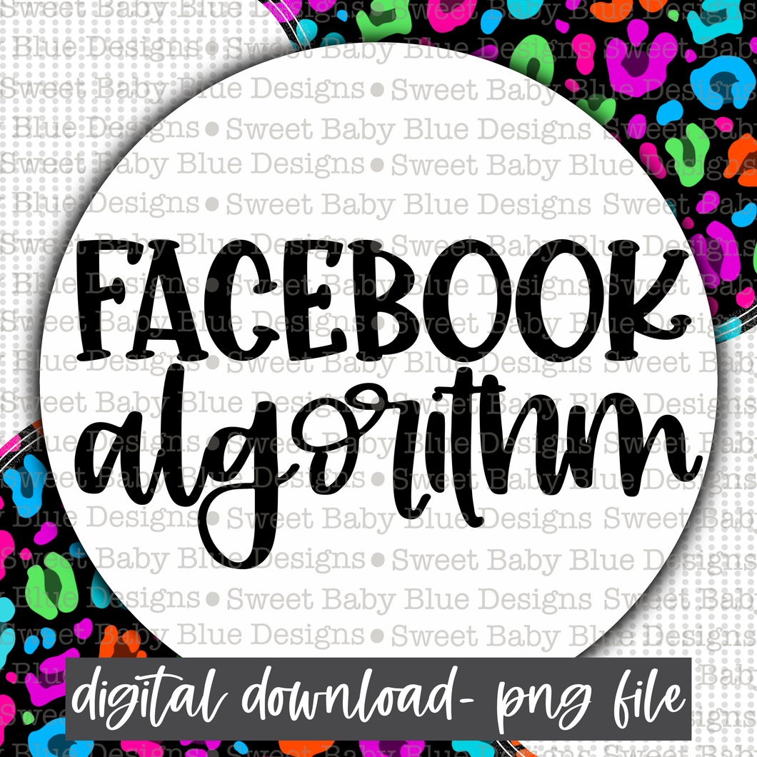 Facebook algorithm- Leopard- Interactive post- 2021- PNG file- Digital Download