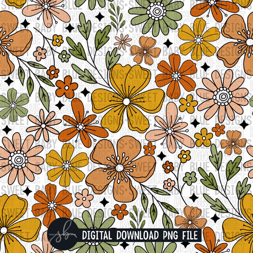Fall- Floral- Digital paper - 2022 -PNG file- Digital Download