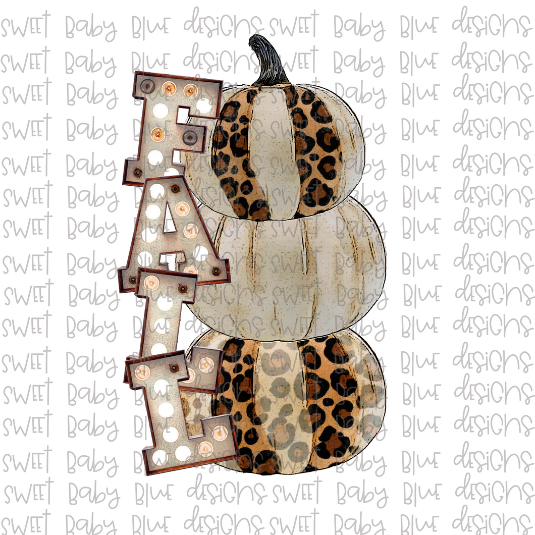 Fall Leopard Pumpkin- PNG file- Digital Download