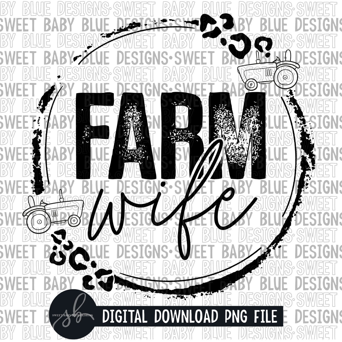 Farm wife- Single color- 2022 - PNG file- Digital Download