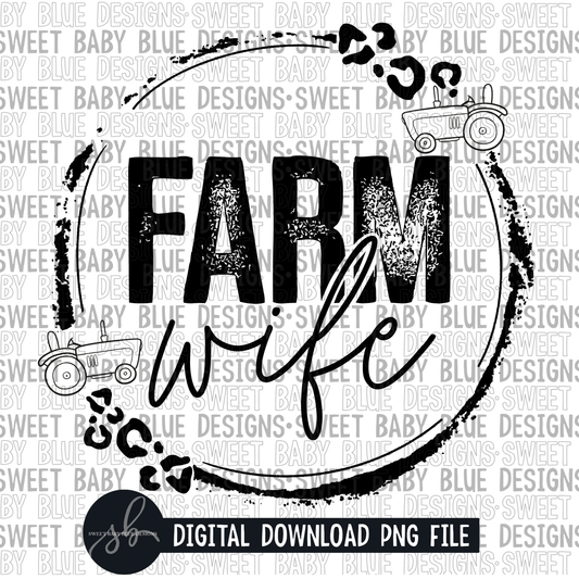 Farm wife- Single color- 2022 - PNG file- Digital Download