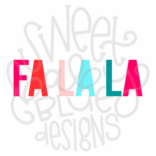 Fa La La- Christmas - PNG file- Digital Download