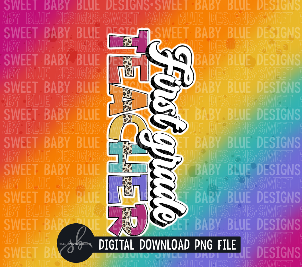 First grade teacher- 20 oz. skinny tumbler- 2022 -PNG file- Digital Download
