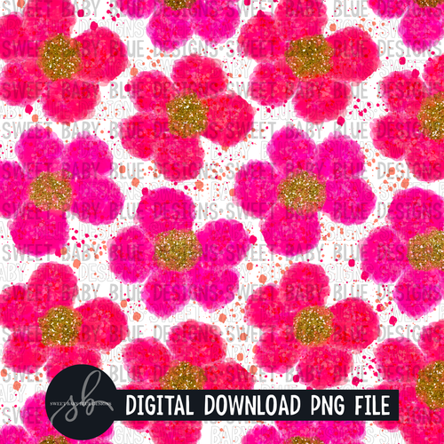 Floral glitter- Digital paper - 2022 -PNG file- Digital Download