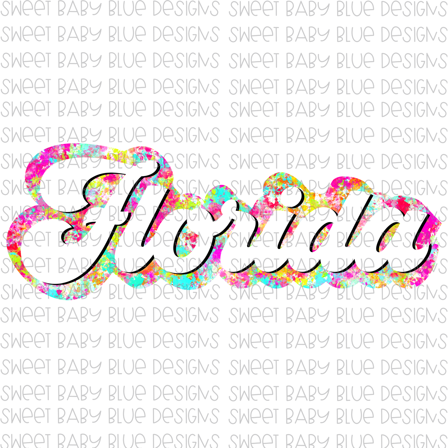Florida- State- Paint Splatter- PNG file- Digital Download
