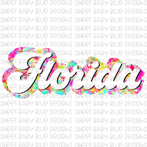 Florida- State- Paint Splatter- PNG file- Digital Download