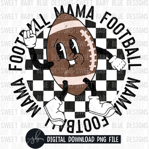 Football mama- Football cartoon- 2022- PNG file- Digital Download