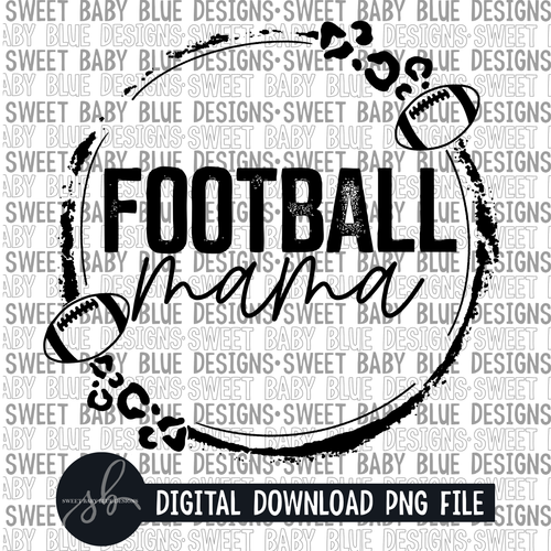 Football mama- Single color- 2022 - PNG file- Digital Download