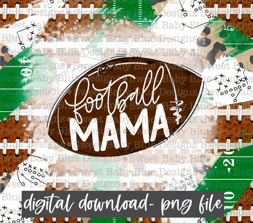 Football mama- 20oz skinny tumbler - PNG file- Digital Download