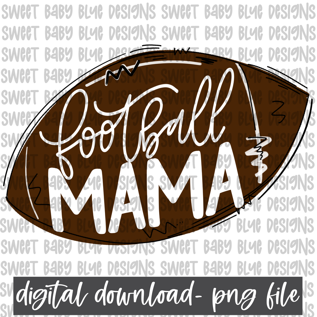 Football Mama- PNG file- Digital Download