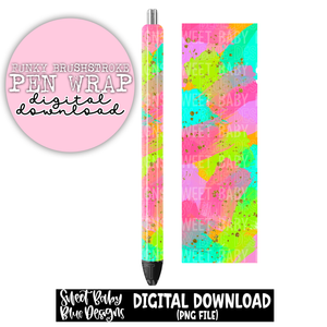 Funky brushstroke- Pen wrap - 2023 - PNG file- Digital Download