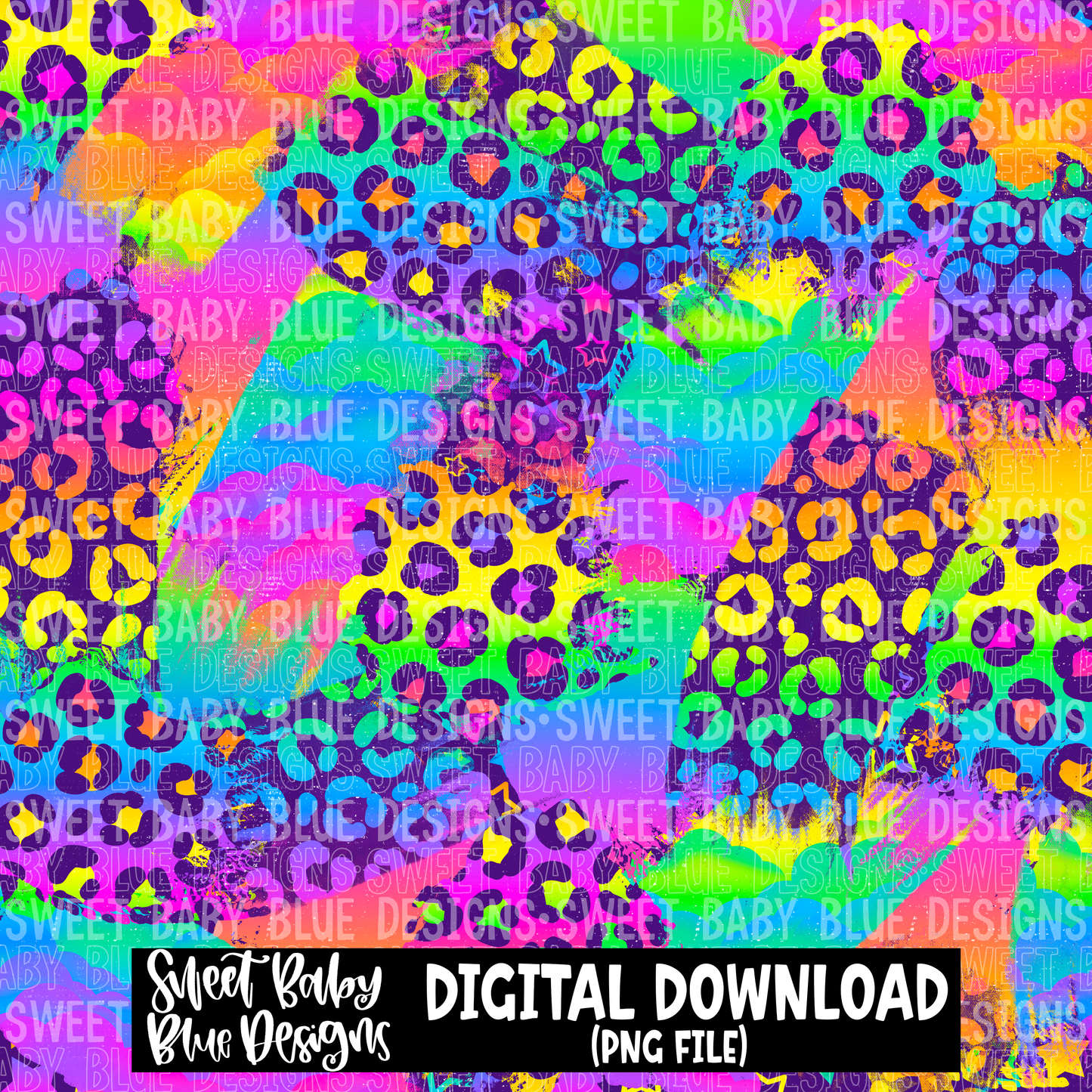 Funky leopard - Digital paper- 2023 - PNG file- Digital Download