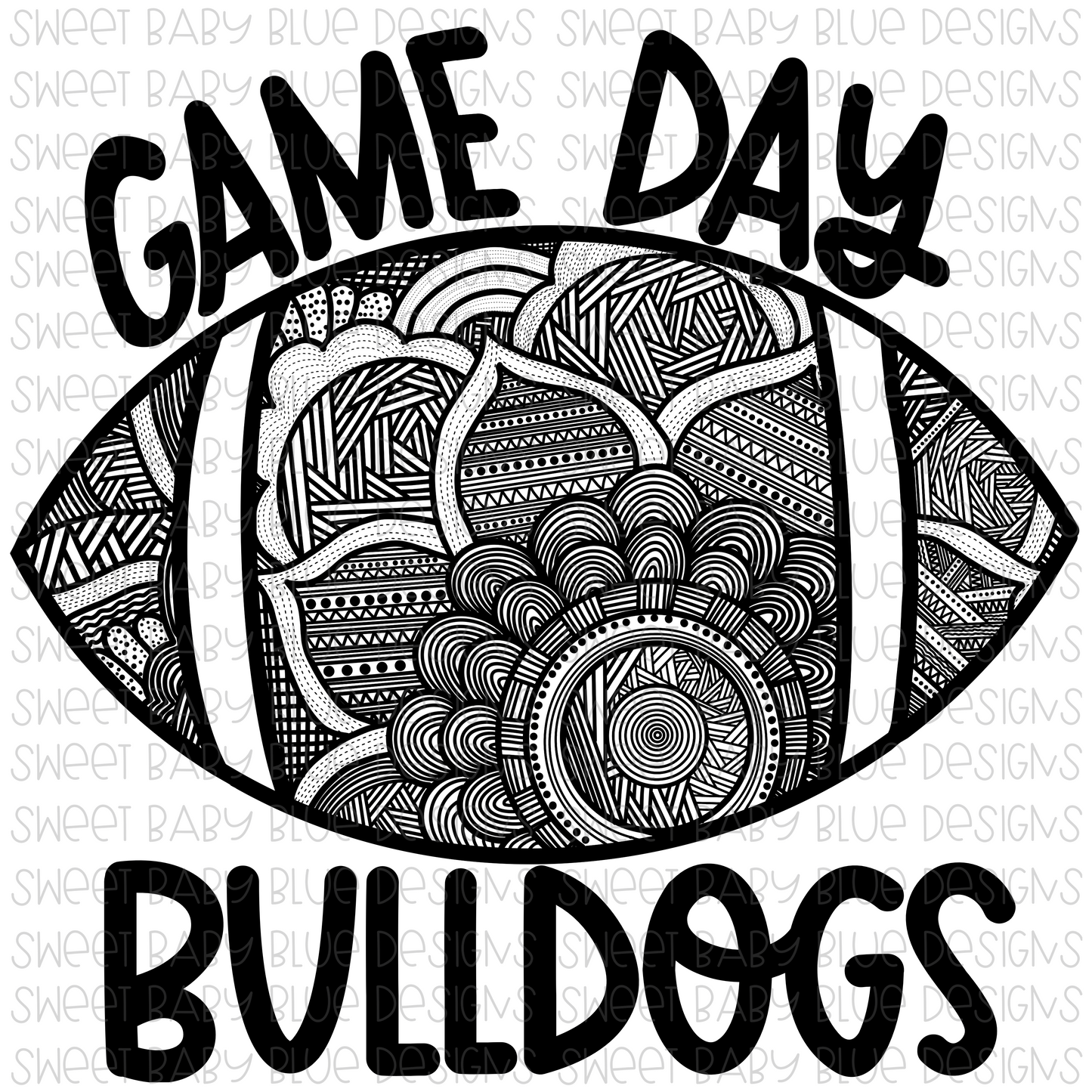 Game day- Bulldogs- Football- PNG file- Digital Download