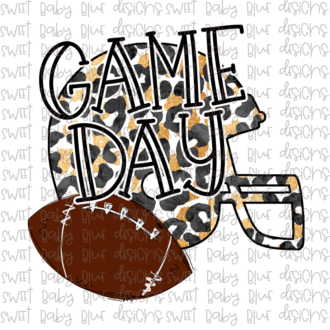 Game Day- Leopard- PNG file- Digital Download