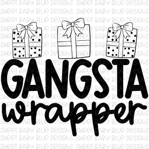 Gangsta wrapper- Christmas- PNG file- Digital Download