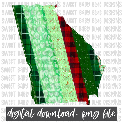 Georgia- Christmas- PNG file- Digital Download