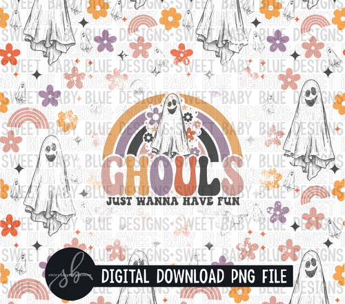 Ghouls just wanna have fun- 20 oz. skinny tumbler- 2022 -PNG file- Digital Download