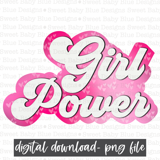 Girl power- PNG file- Digital Download