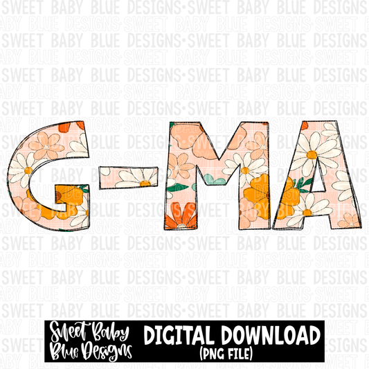 G-Ma - Floral - 2023 - PNG file- Digital Download