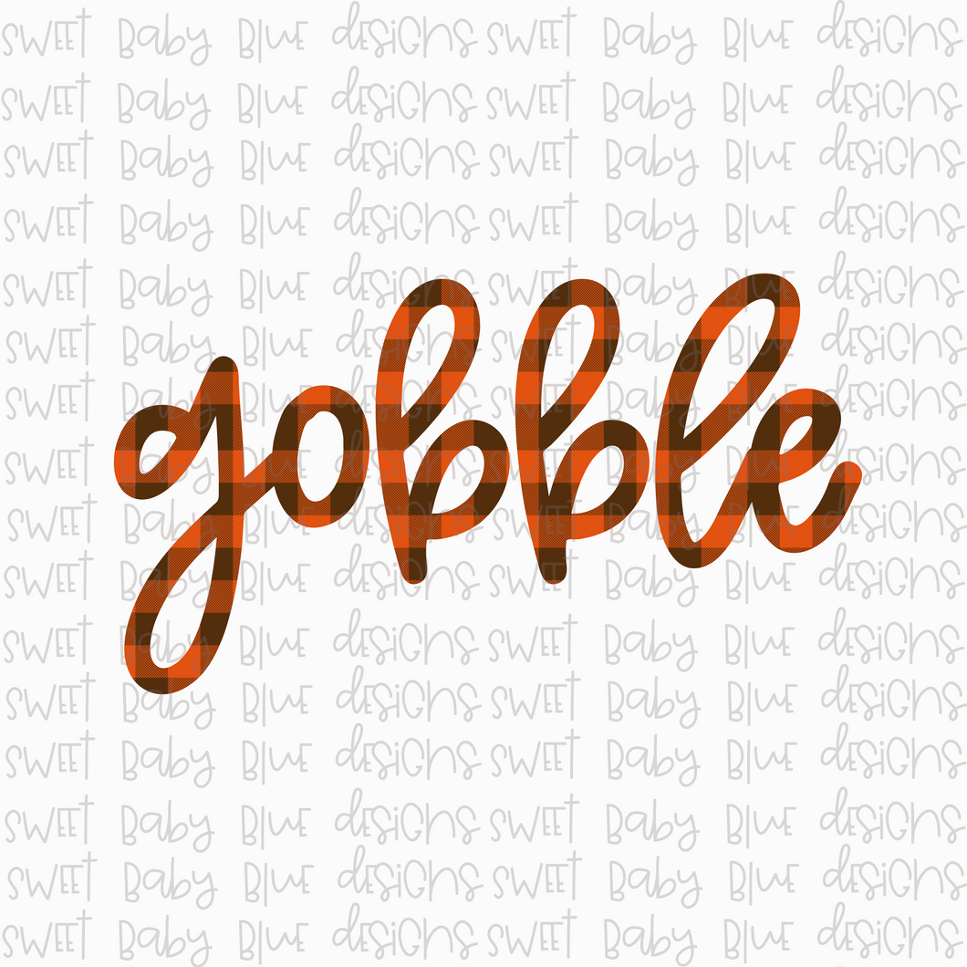 Gobble- Fall- Thanksgiving- PNG file- Digital Download