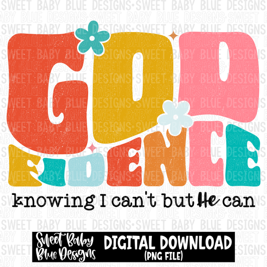 Godfidence- Knowing I can't but he will - 2023 - PNG file- Digital Download