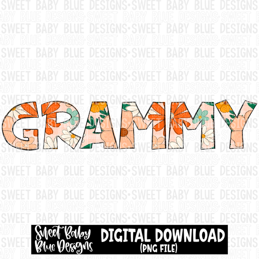 Grammy- Floral - 2023 - PNG file- Digital Download