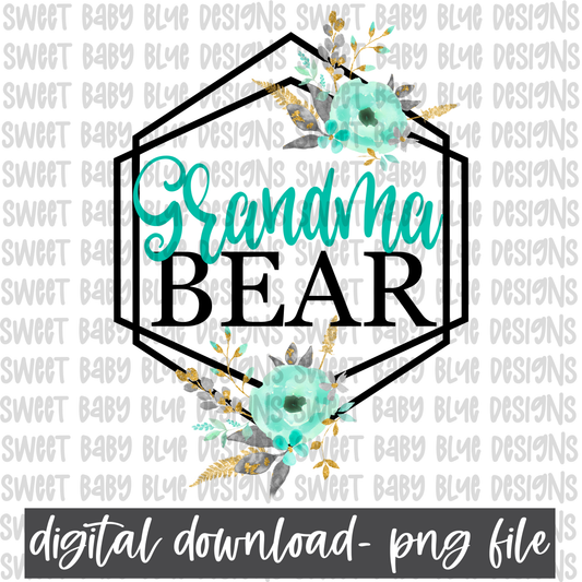 Grandma Bear- PNG file- Digital Download