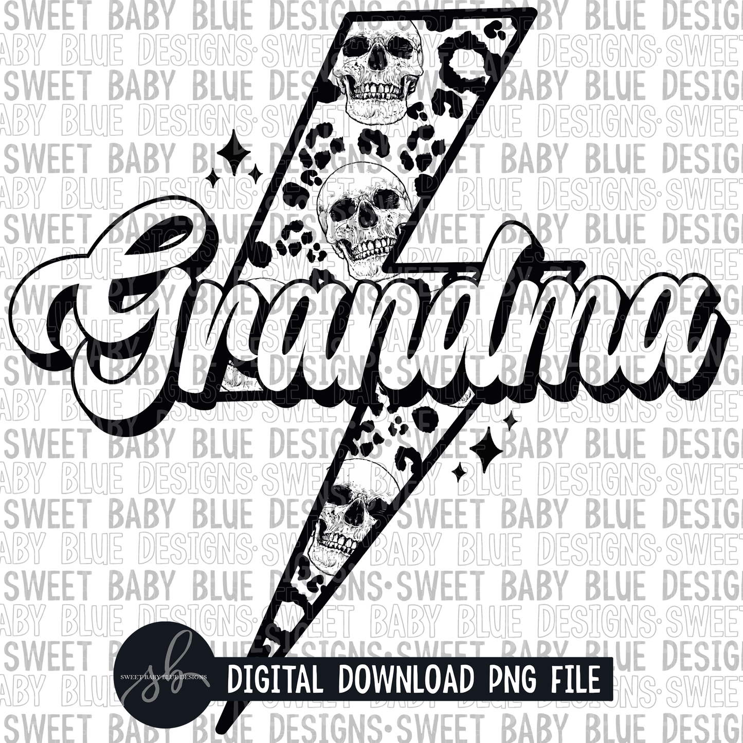 Grandma- Skeleton- Bolt- 2022- PNG file- Digital Download