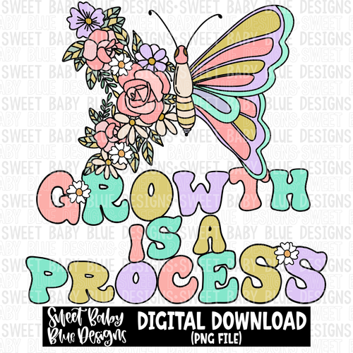 Growth is a process- 2023- PNG file- Digital Download