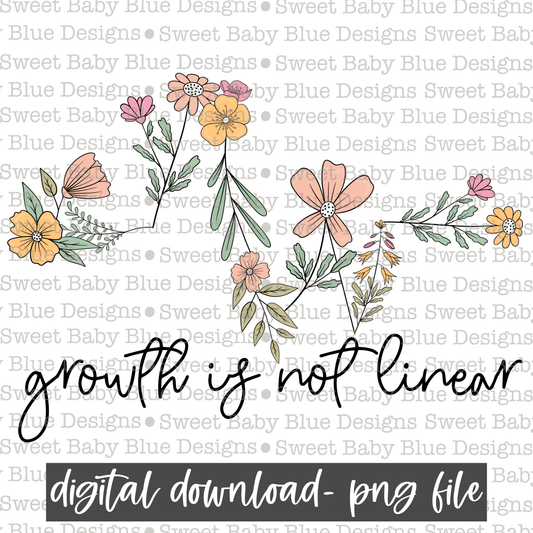 Growth is not linear- 2021- PNG file- Digital Download