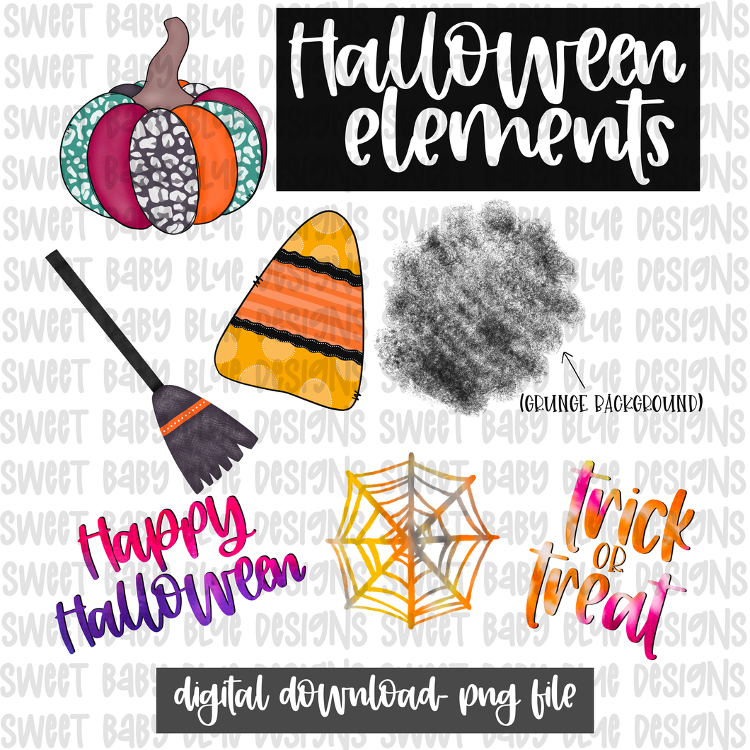 Halloween Elements- PNG file- Digital Download