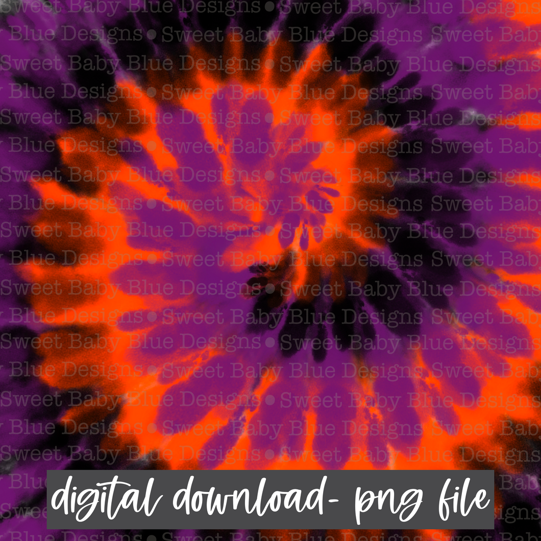 Halloween- Orange Purple Black - Tie- Dye Digital paper- 2021- PNG file- Digital Download