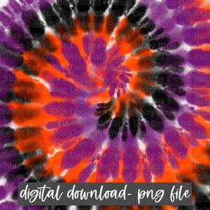 Halloween- Orange Purple White Black - Tie- Dye Digital paper- 2021- PNG file- Digital Download