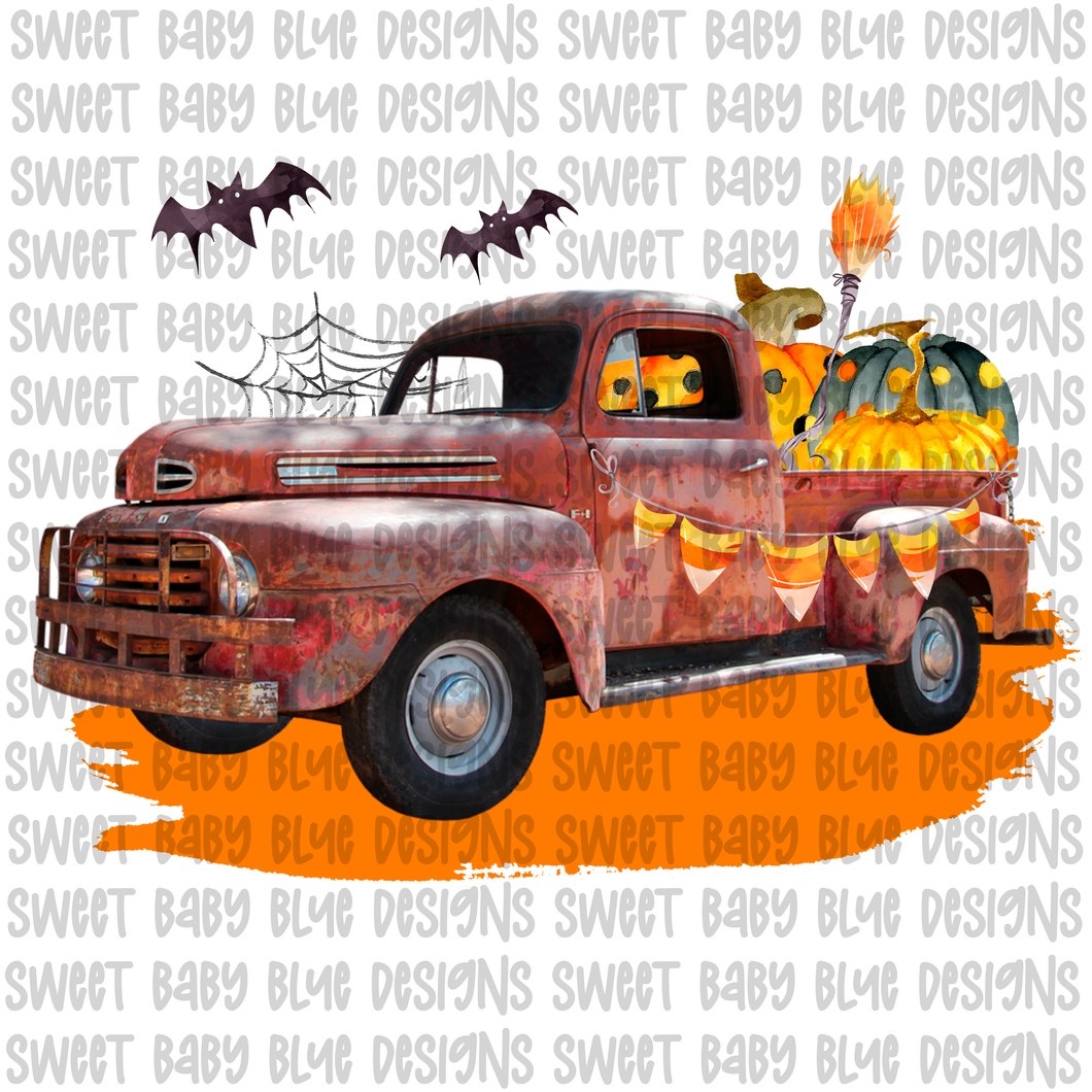 Halloween Truck- PNG file- Digital Download