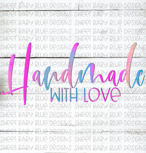 Handmade with love- PNG file- Digital Download