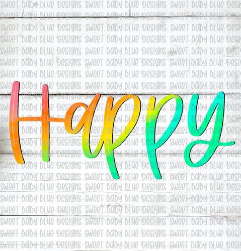 Happy- PNG file- Digital Download