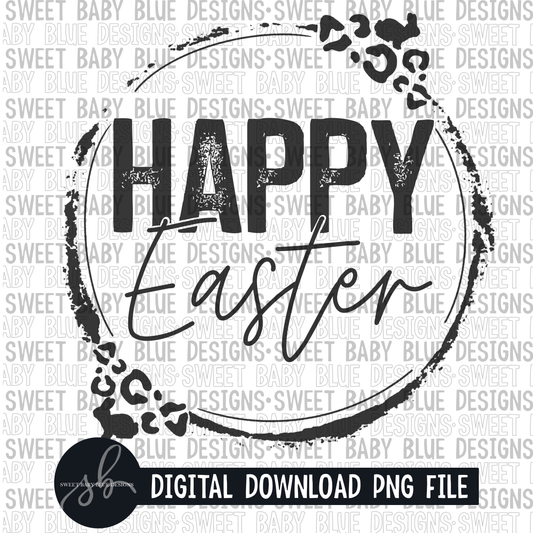Happy Easter- Single color- 2022 - PNG file- Digital Download
