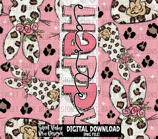 Happy Easter - 20 oz. skinny tumbler- 2023 -PNG file- Digital Download