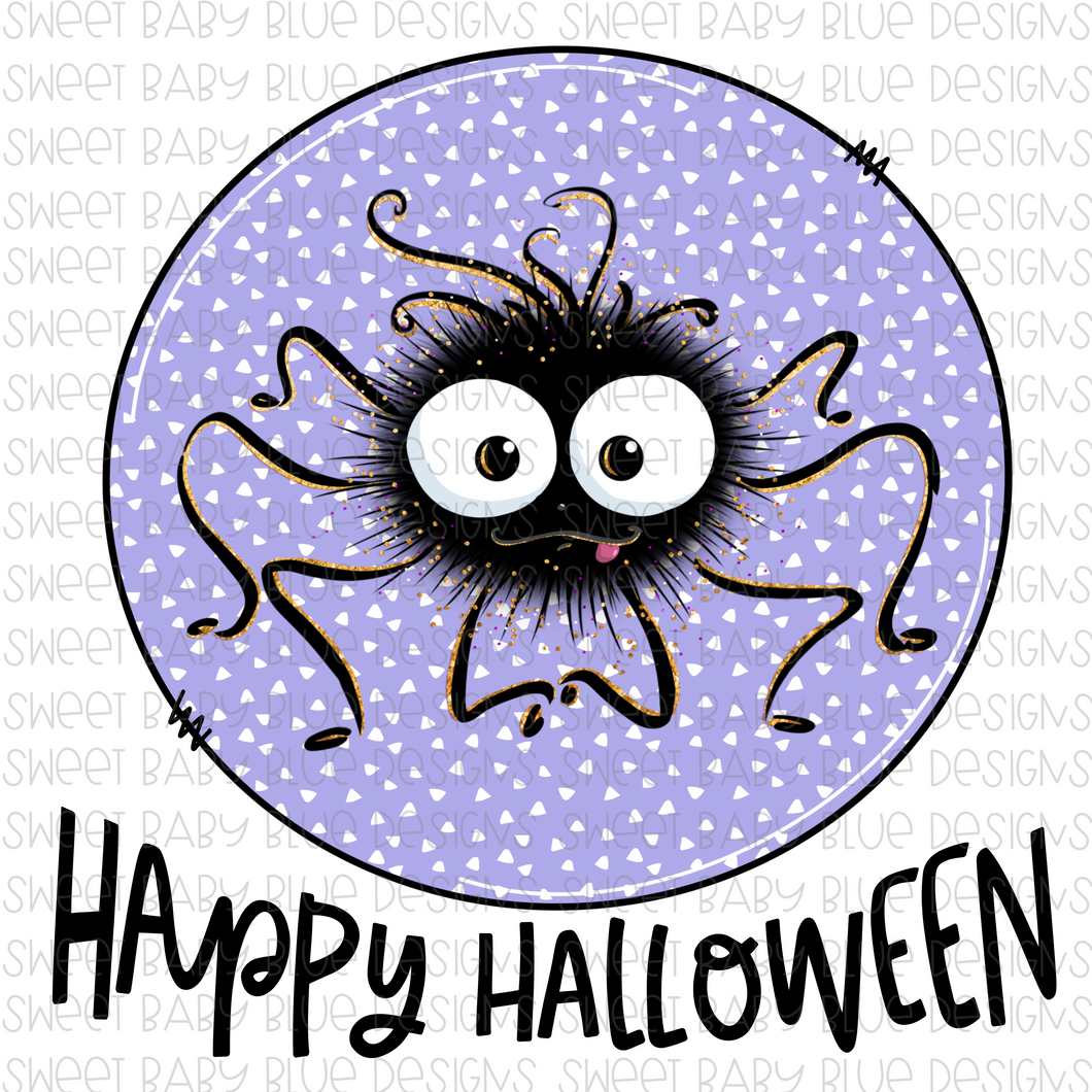 Happy Halloween- Spider- Halloween- PNG file- Digital Download