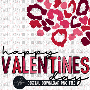 Happy Valentine's Day - Leopard- Interactive post - 2022 -PNG file- Digital Download