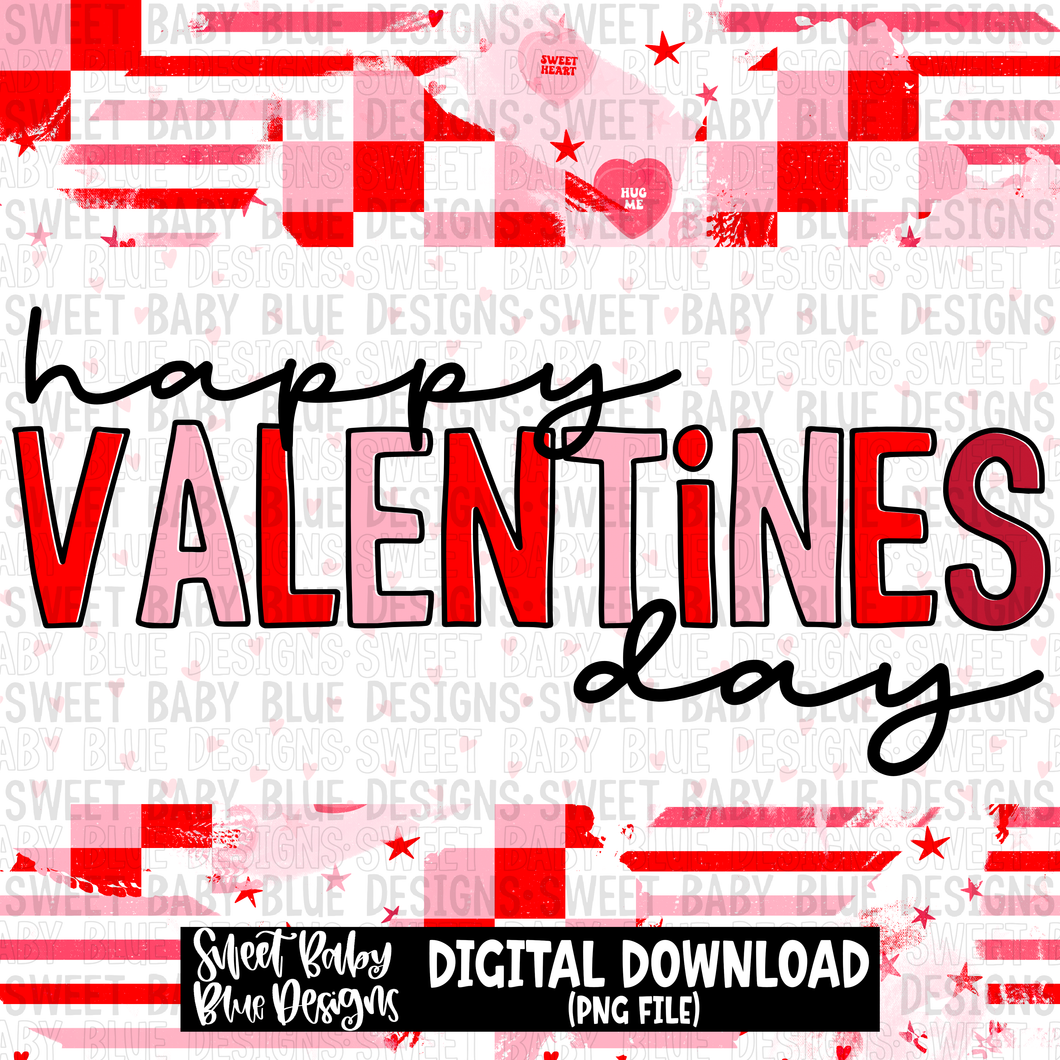 Happy Valentines Day- Valentine's - Interactive post- PNG file- Digital Download