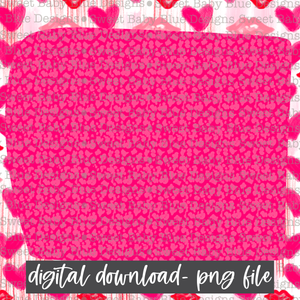 Heart- Leopard- Background- Blank- Element- 2021- PNG file- Digital Download