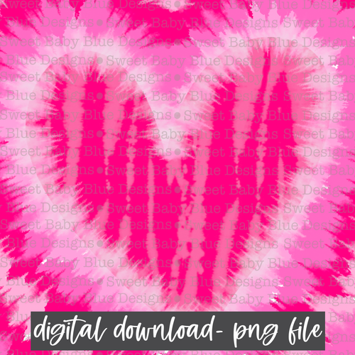Heart Tie Dye- Digital Paper- PNG file- Digital Download
